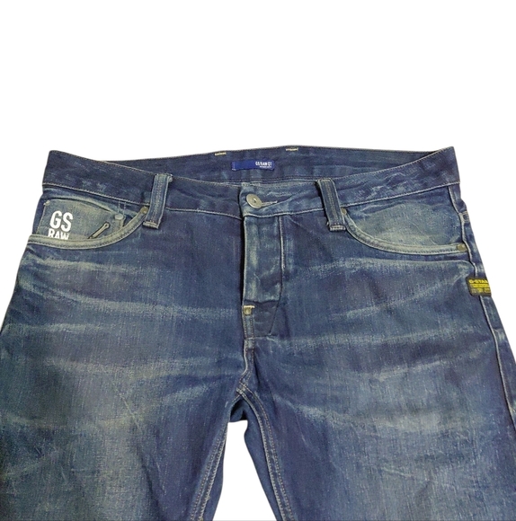 G STAR Raw Jeans Men's Button Fly Size 34 X 32 Boot Cut Straight Leg Denim - Picture 2 of 13